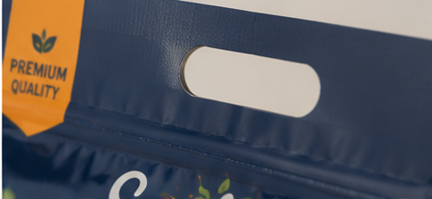 Thumbnail: Fruit packaging bag with die cut carry handle
