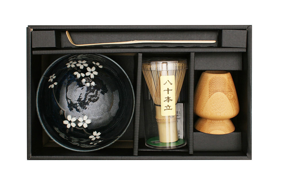 Miniature : Matcha Set «Anemone Blue», edo Japan