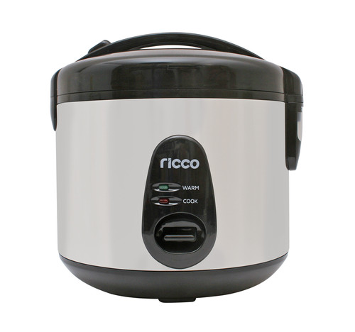 Ricco Rice cooker 1 litre, black chrome | asia-markt.ch