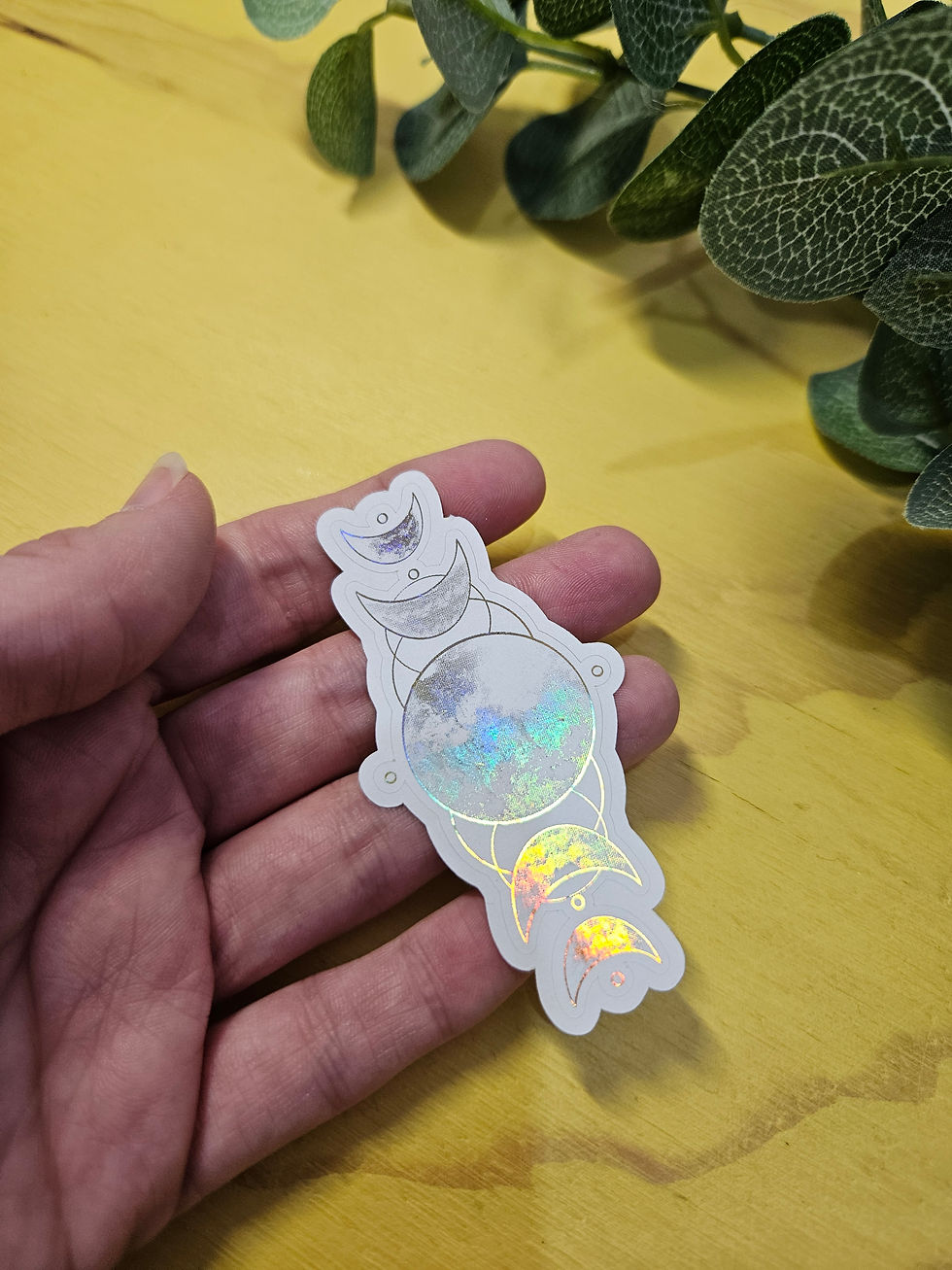 Moon Cycle Foil Die Cut Sticker