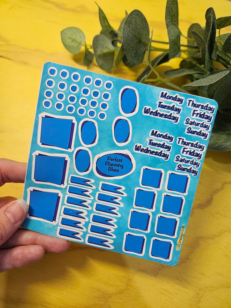 Perfect Planning Blues Sticker Sheet Matte