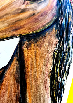 Close up of a watercolour of a horse. Original artwork by Little Something Ellse.