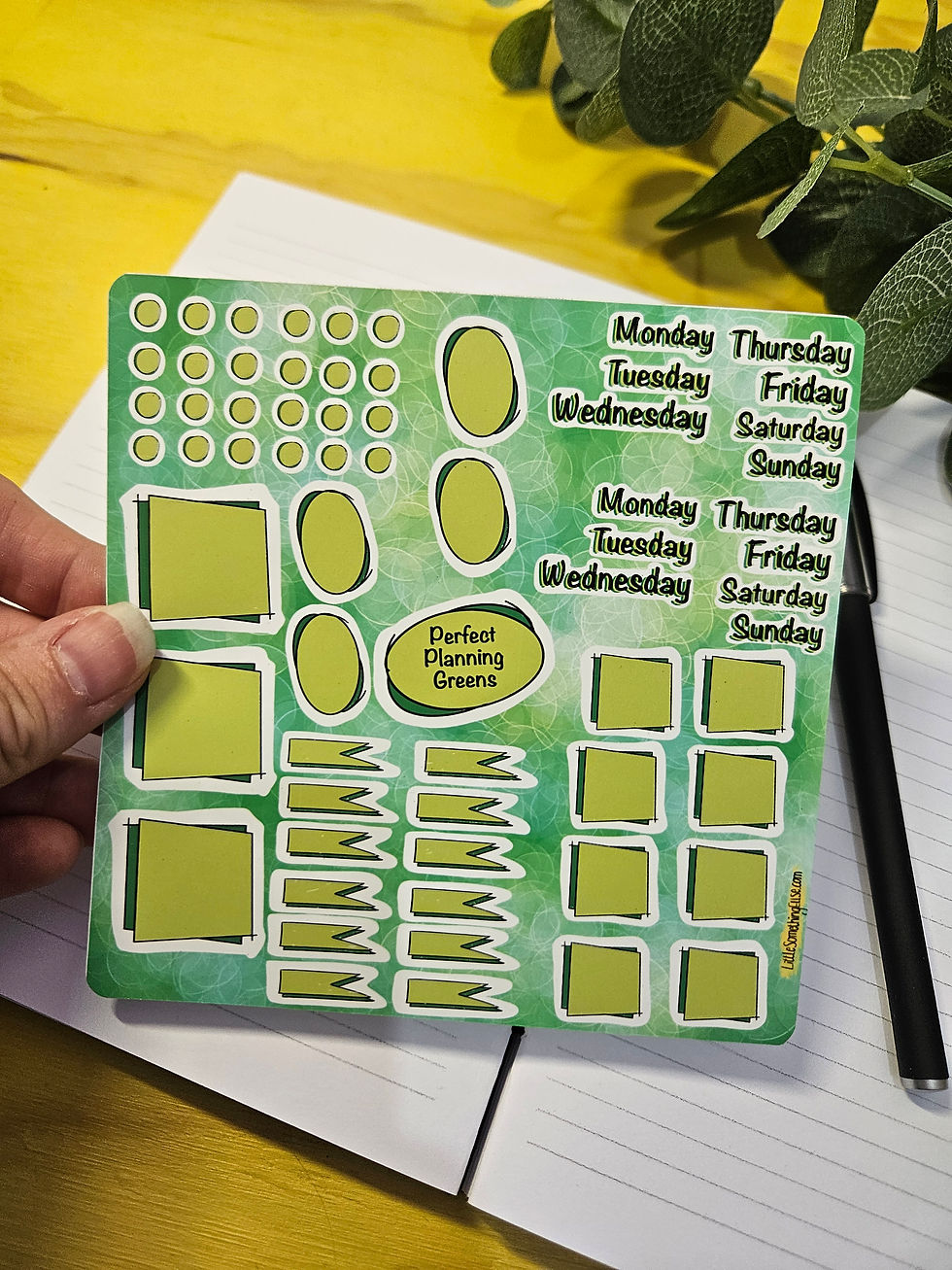 Perfect Planning Greens Sticker Sheet Matte