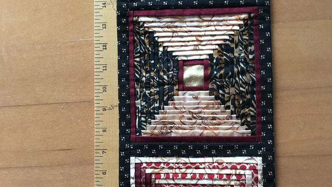 Miniature Pieced Log Cabin