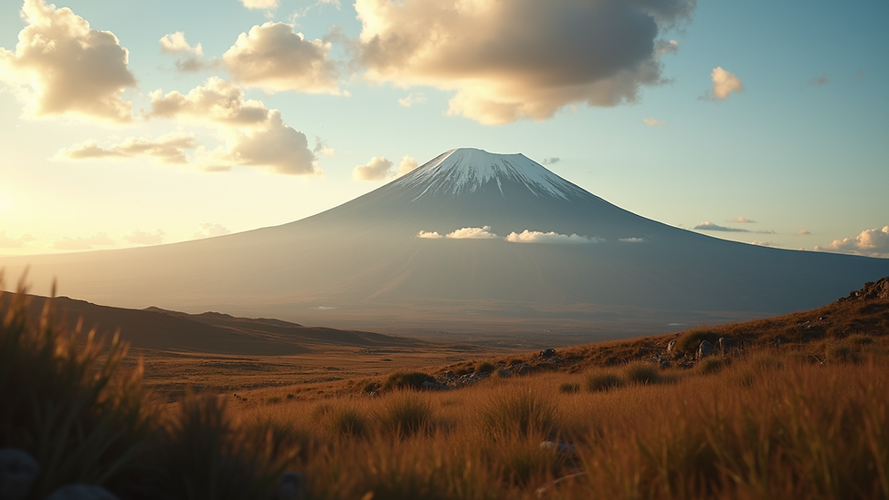High angle view of Kilimanjaro from afar