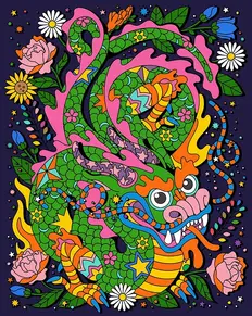 LUNAR NEW YEAR 2024 DRAGON ILLUSTRATION