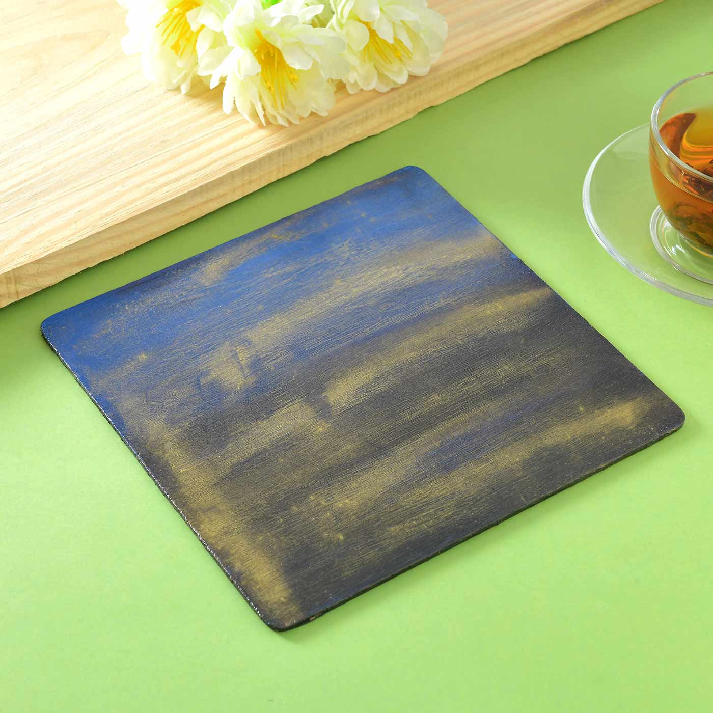 Wood4Good - Hand painted wooden coasters - Pack of 2 (different sizes)