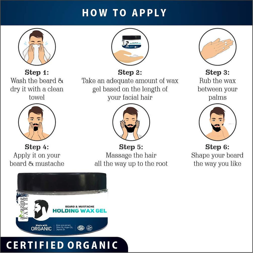 Thumbnail: Amazing Earth - Beard and Mustache Holding Wax Gel ( 100 gms )