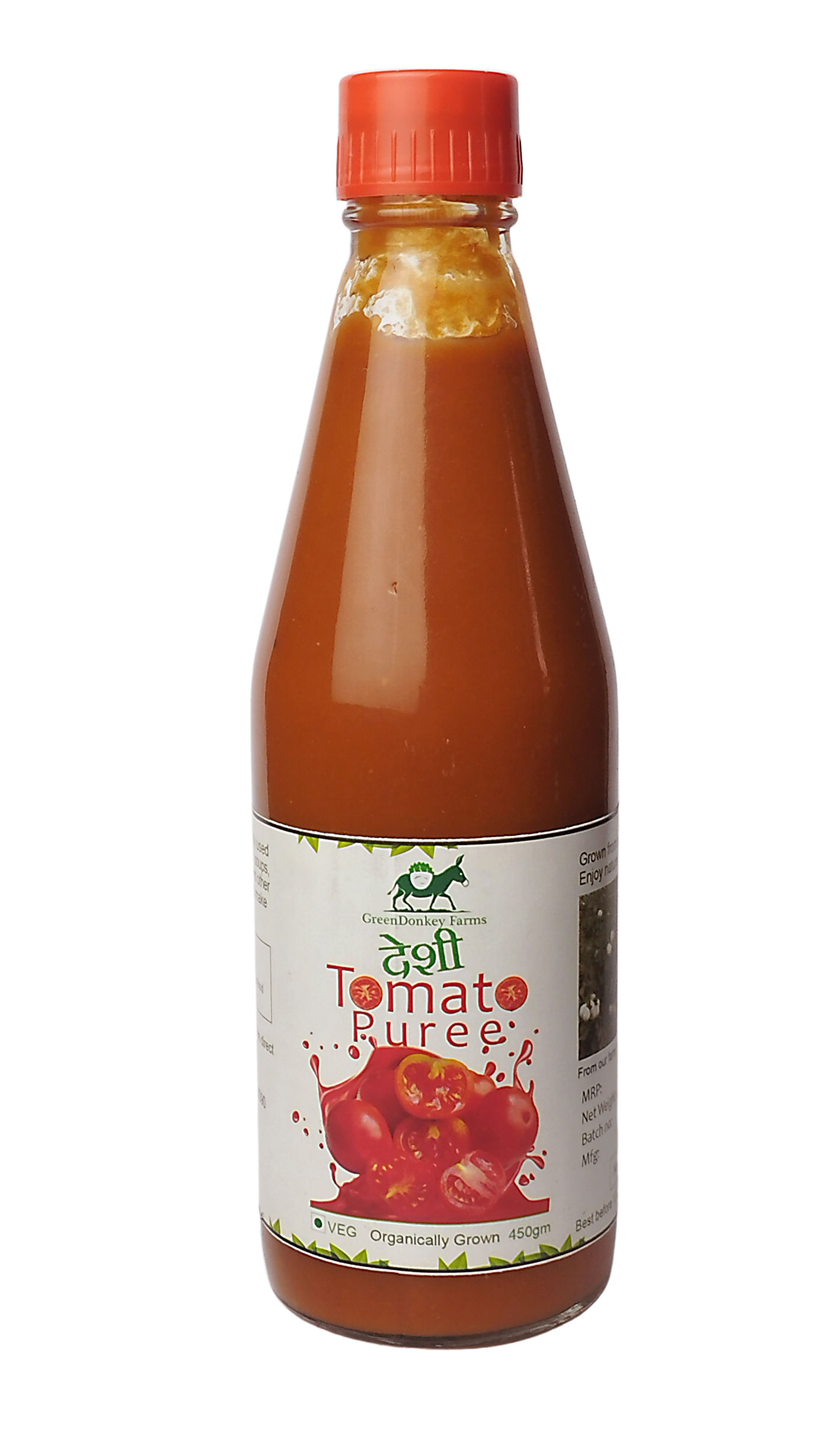 Green Donkey Farms - Desi Tomato Puree ( 450 gms )