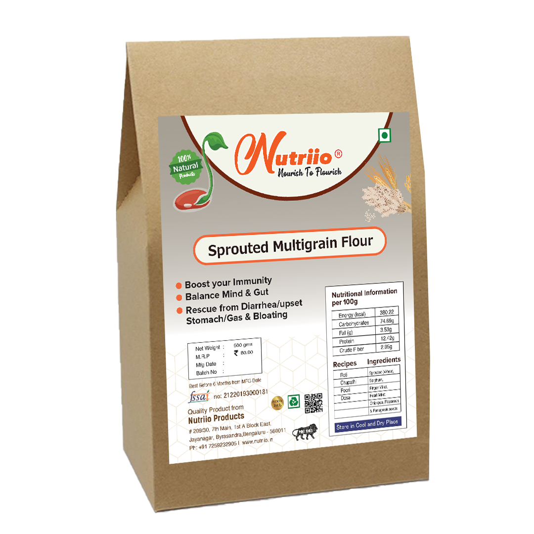 Nutriio - Sprouted Multi Grain Flour ( 500 gms )