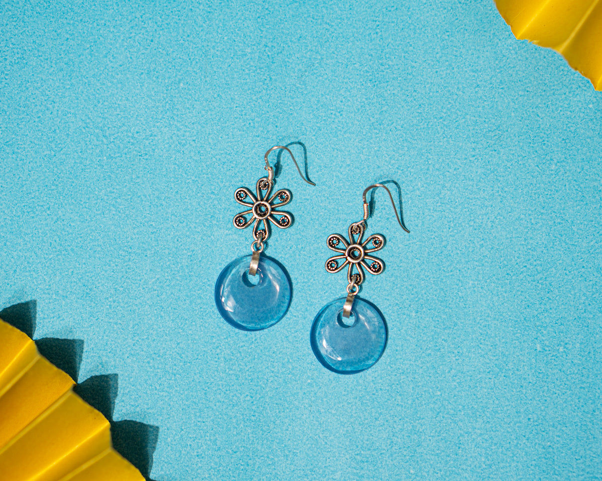 Sanatkada - Silver Chalcedony Earring