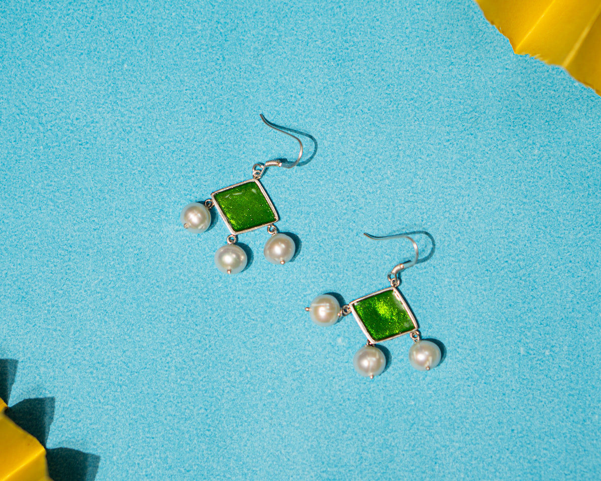 Sanatkada - Meena Earring with Pearls