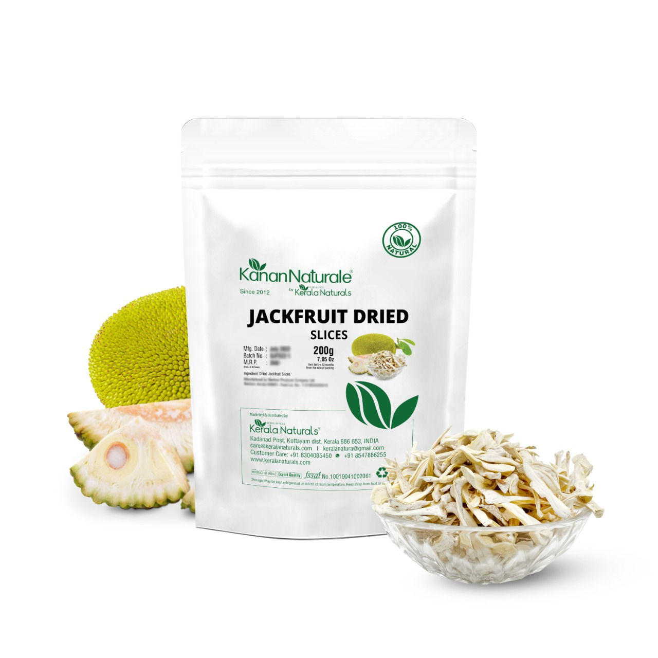 Kerala Naturals - Dried Jackfruit Slices (Dried Raw Jackfruit) 200 gms