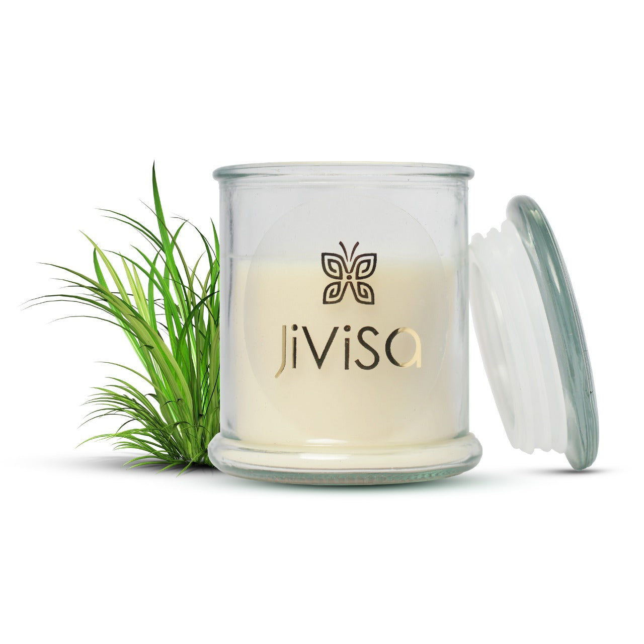 Jivisa - Lemongrass Soy Wax Candle ( 250 ml )
