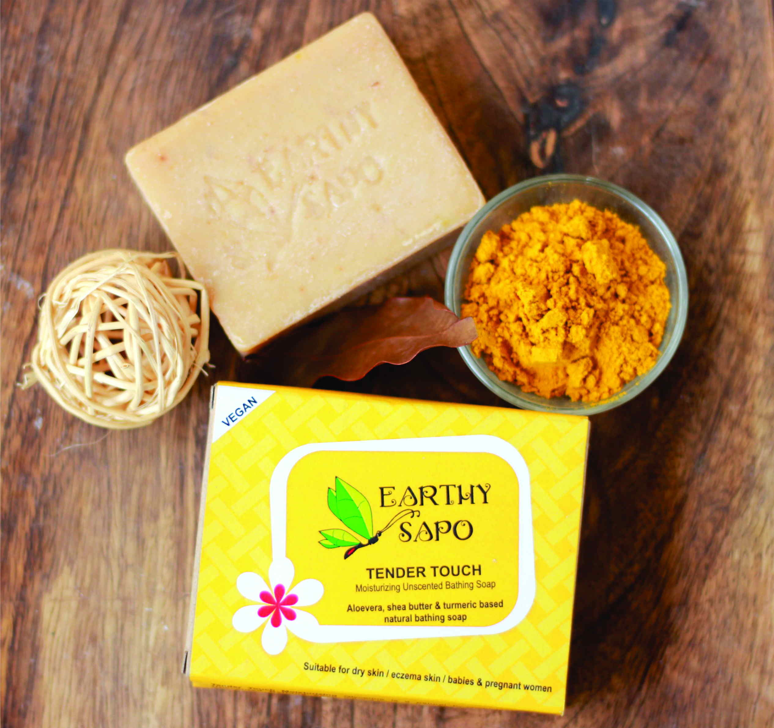 Earthy Sapo - Tender Touch Moisturizing Unscented Bathing Soap( 100gms )