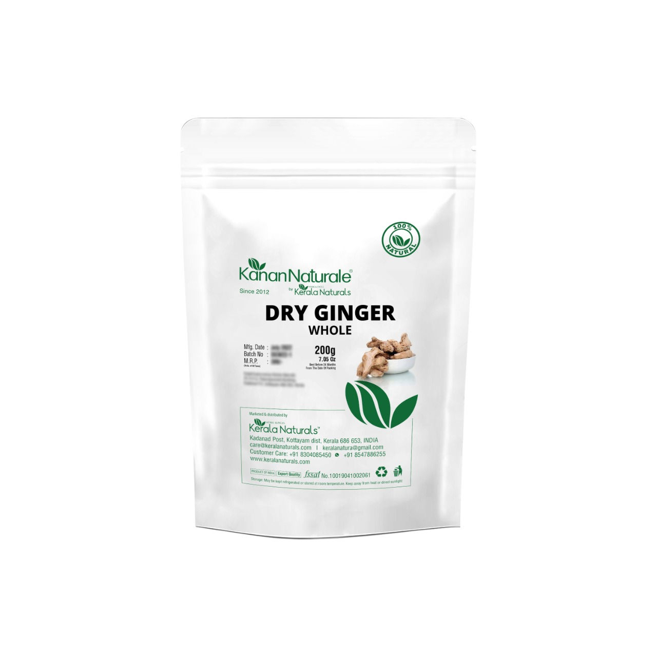 Kerala Naturals - Dry Ginger Whole ( 200 gms )
