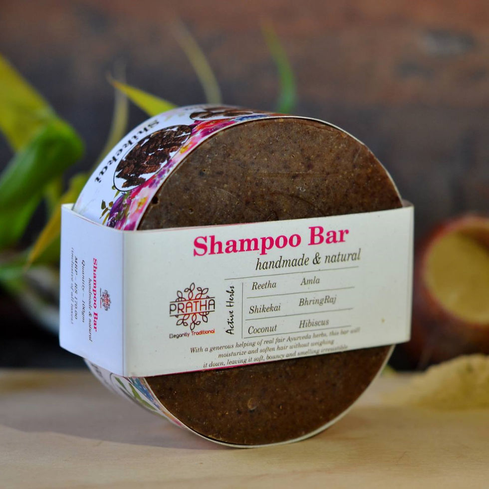 Thumbnail: Pratha- Shampoo Bar Shikakai, Reetha, Amala, Bhrujngaraj, Coconut Milk, Hibiscus