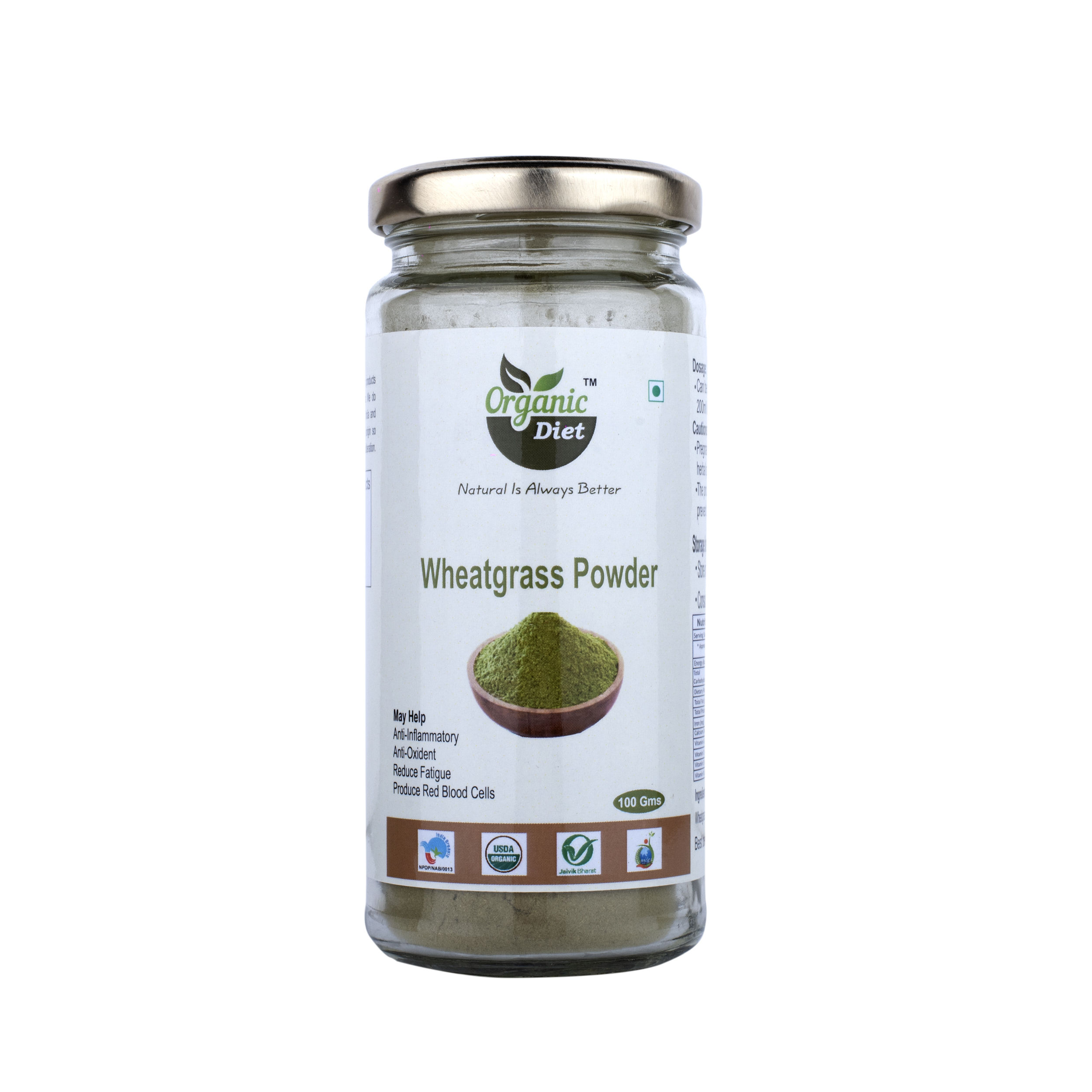Organic Diet - Wheatgrass Powder ( 100 gms )