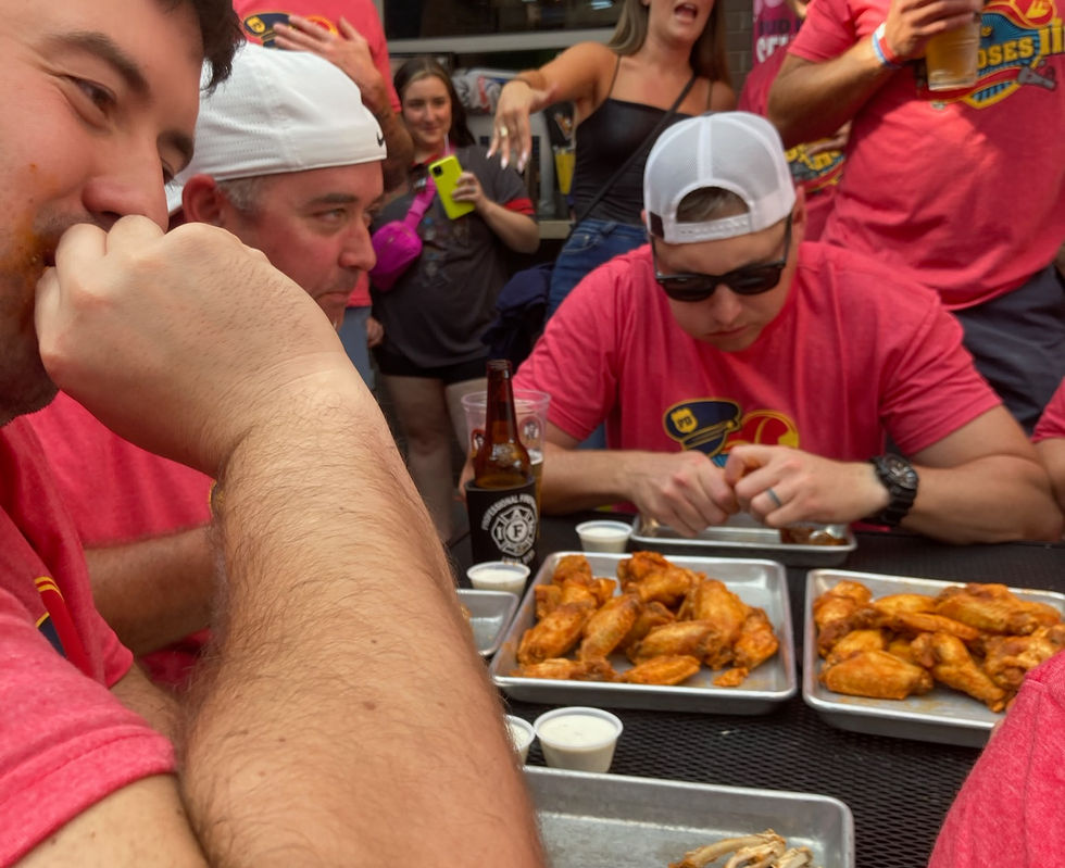 Wings eating contest