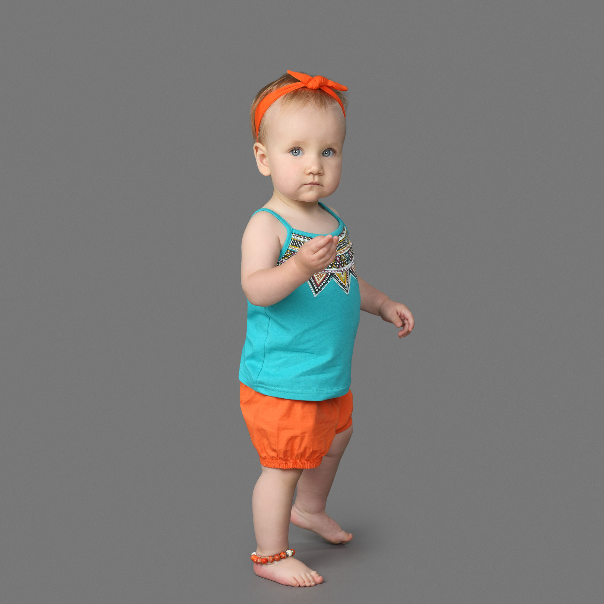 Turquoise/Orange Summer Set