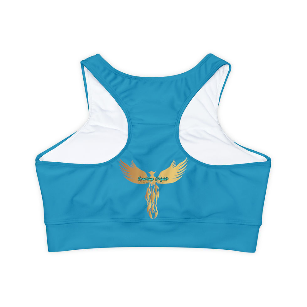 Miniatura: As I Will It: Turquiose: Fully Lined, Padded Sports Bra (AOP)