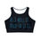 Thumbnail: As I Will It: Black: Fully Lined, Padded Sports Bra (AOP)