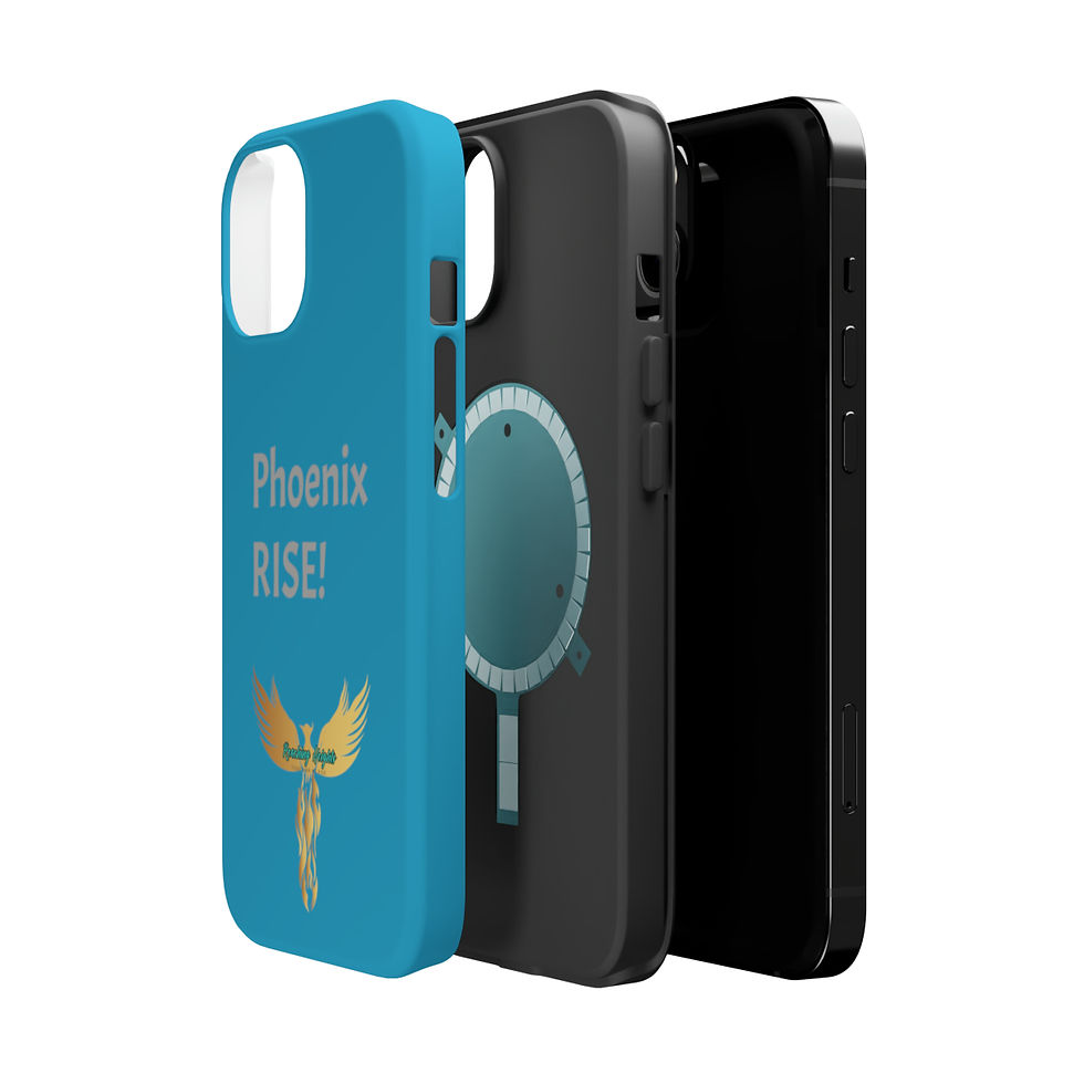 Thumbnail: Phoenix Rise: Turquoise: Grey Font: MagSafe Tough Cases