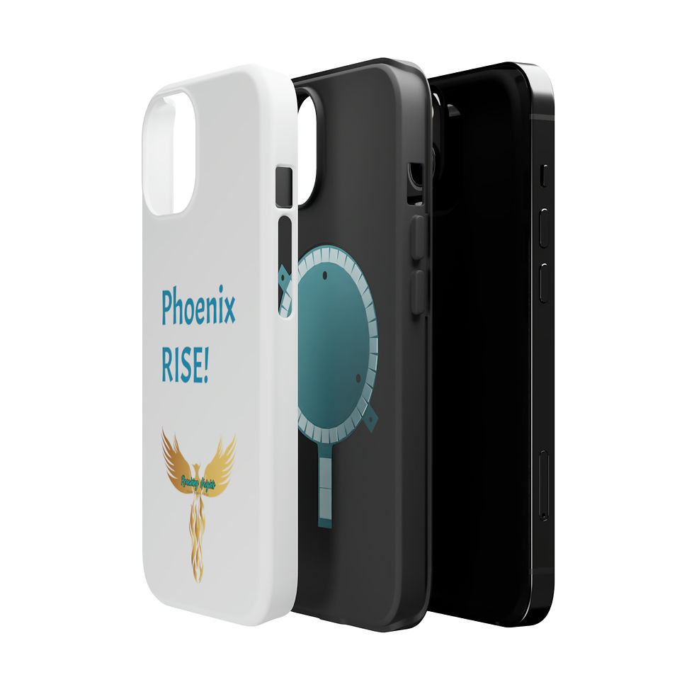 Miniatura: Phoenix Rise: White: Turquoise Font: MagSafe Tough Cases