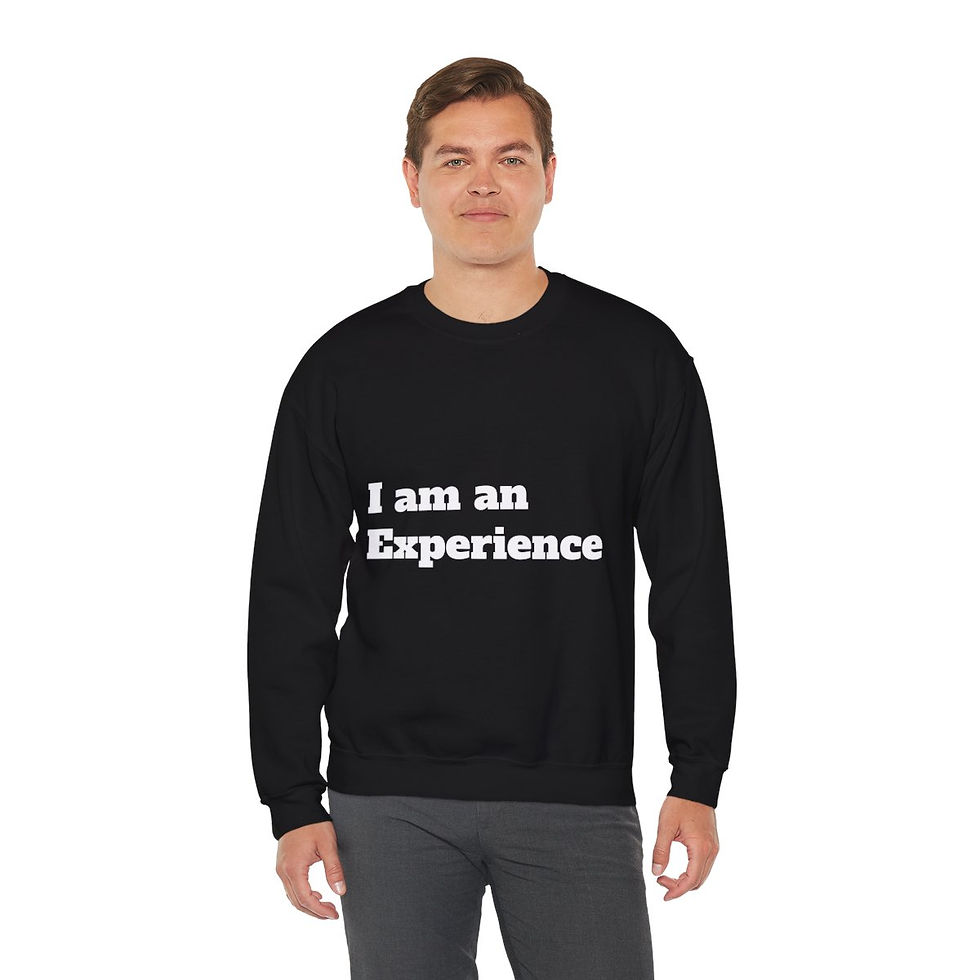 Miniatura: I am an Experience: White font: Unisex Heavy Blend™ Crewneck Sweatshirt