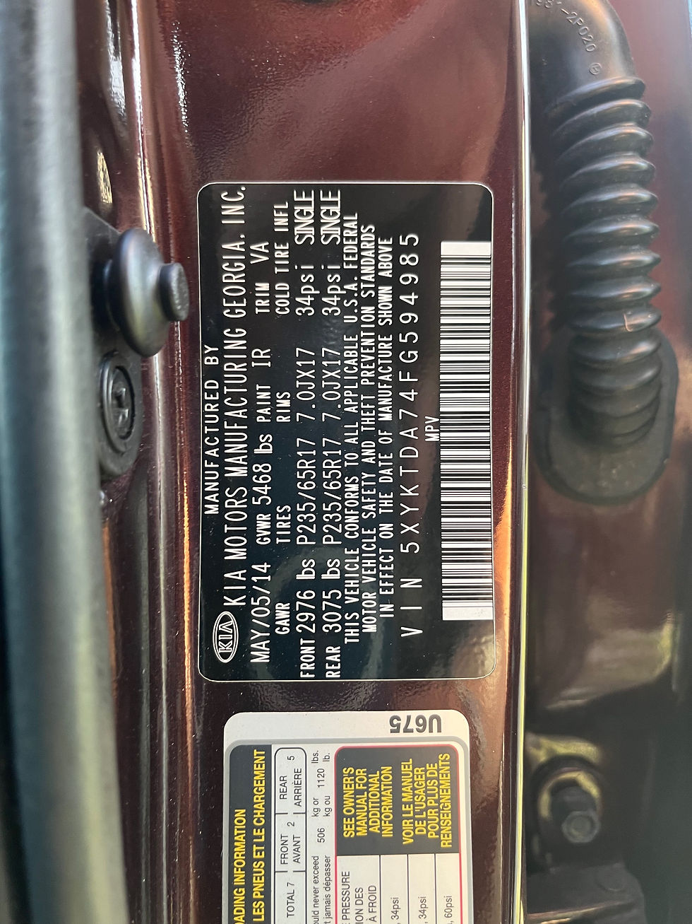 Thumbnail: 2015 Kia Sorento GL (SOLD)