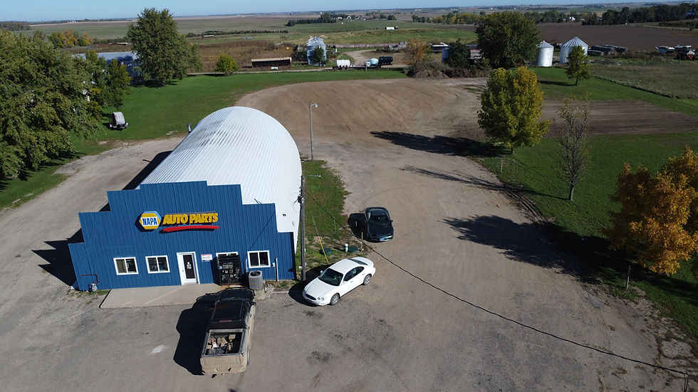 Aerial view of the Eastline Supply NAPA store in De Smet, SD