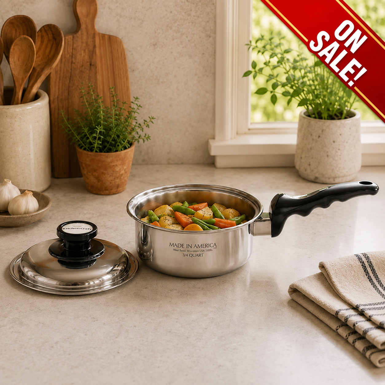 3/4 Quart Sauce Pan w/ Cover