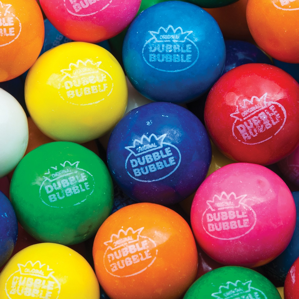Assorted Dubble Bubble 1" Gumballs Choose Weight 3 60 LBs nvcandy