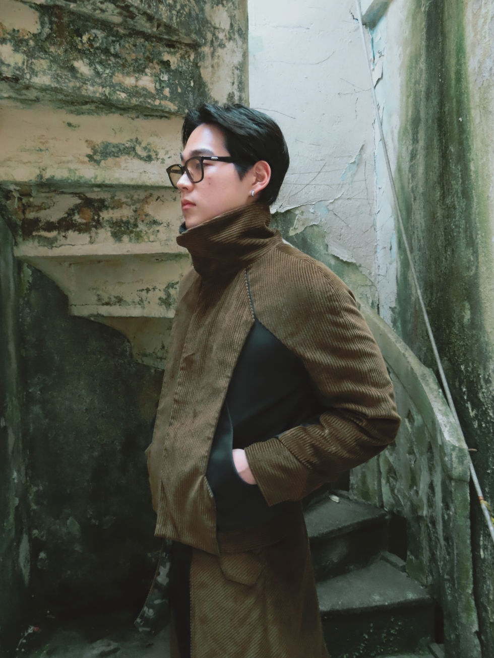 Jacket fully zip up details