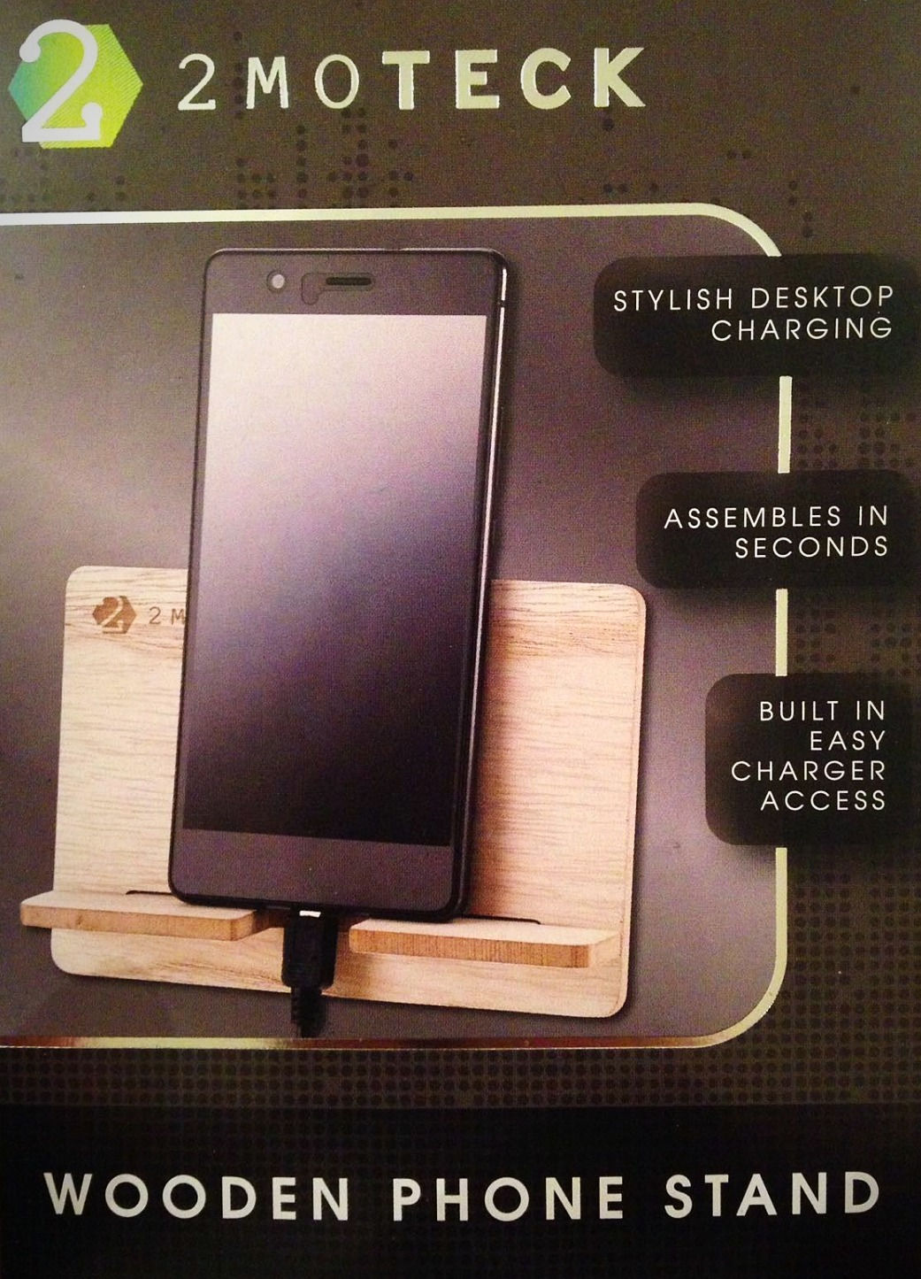 Wooden mobile phone stand