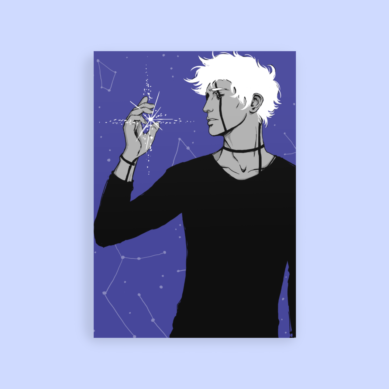 October Inks Witch - Stars Mini Print