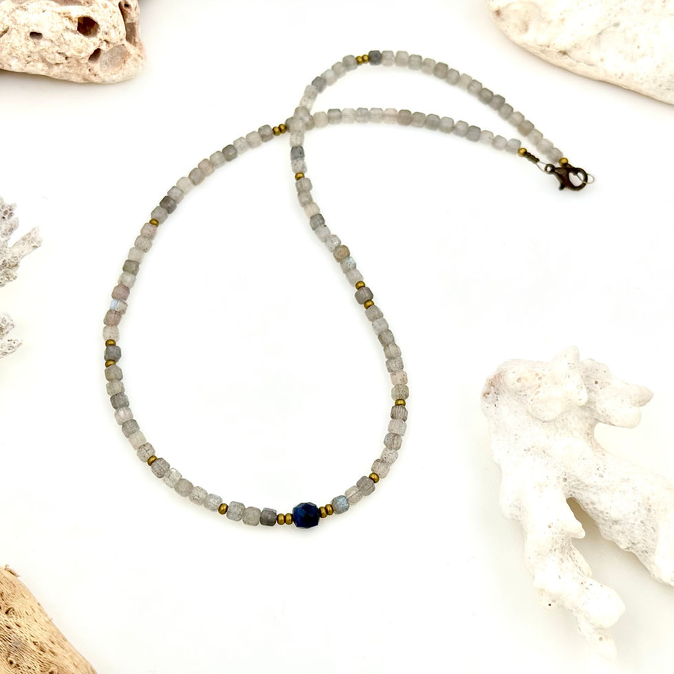 Миниатюра: Колие Мистична яснота с Лабрадорит и Танзанит 