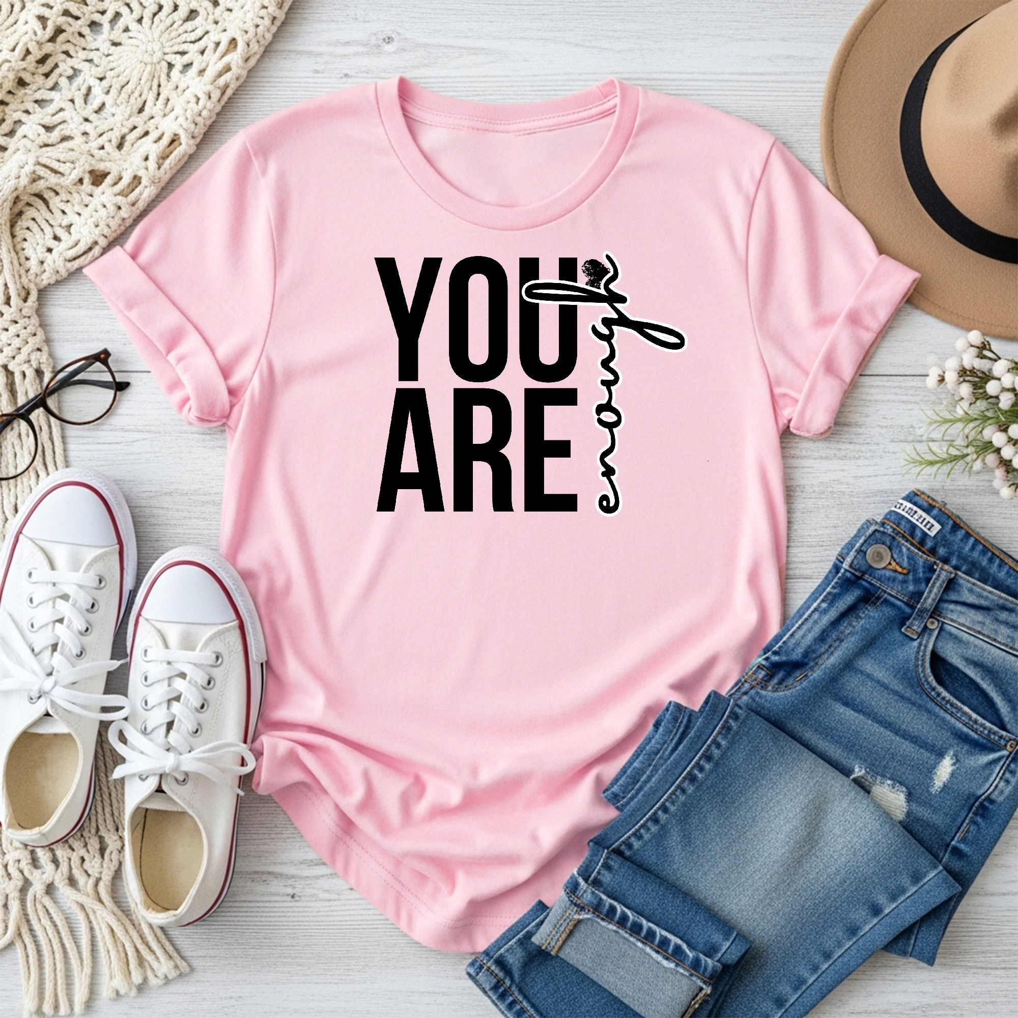 You are enough pink T-Shirt (shirt only)