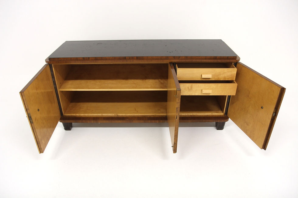 Miniature : Enfilade scandinave en noyer, Swedish modern, Suède, 1930