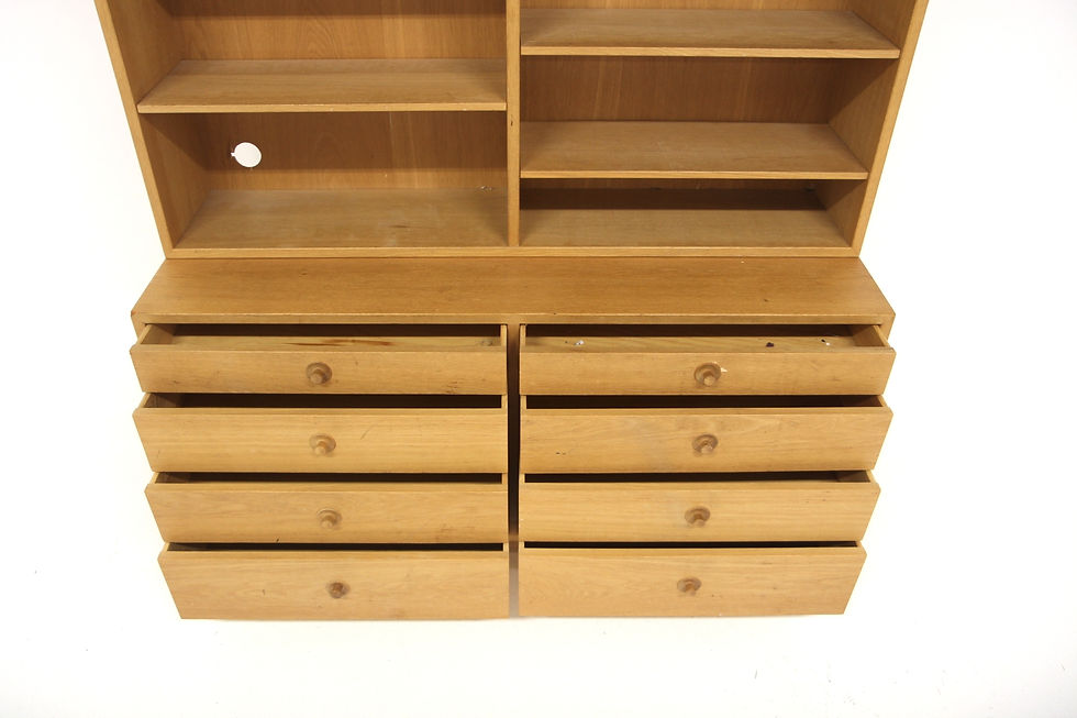 Miniature : Bibliothèque scandinave en chêne Öresund", Børge Mogensen, Suède, 1960