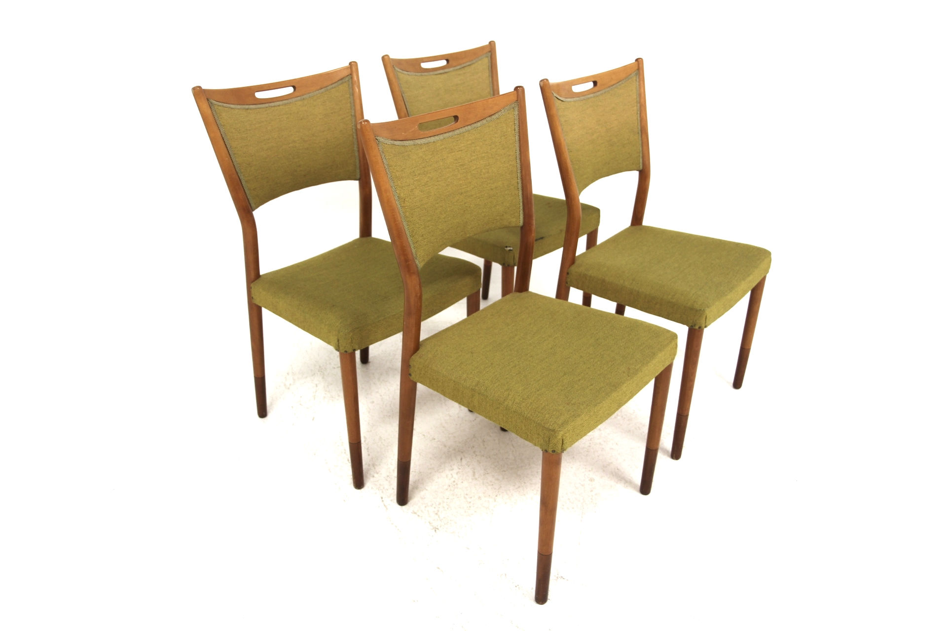Set de 4 chaises scandinave en hêtre, Treman, Suède, 1960
