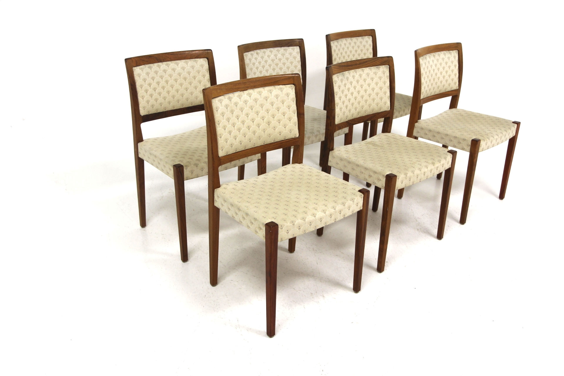 Set de 6 chaises en noyer "Garmi", Troeds, Bjärnum, Suède, 1960