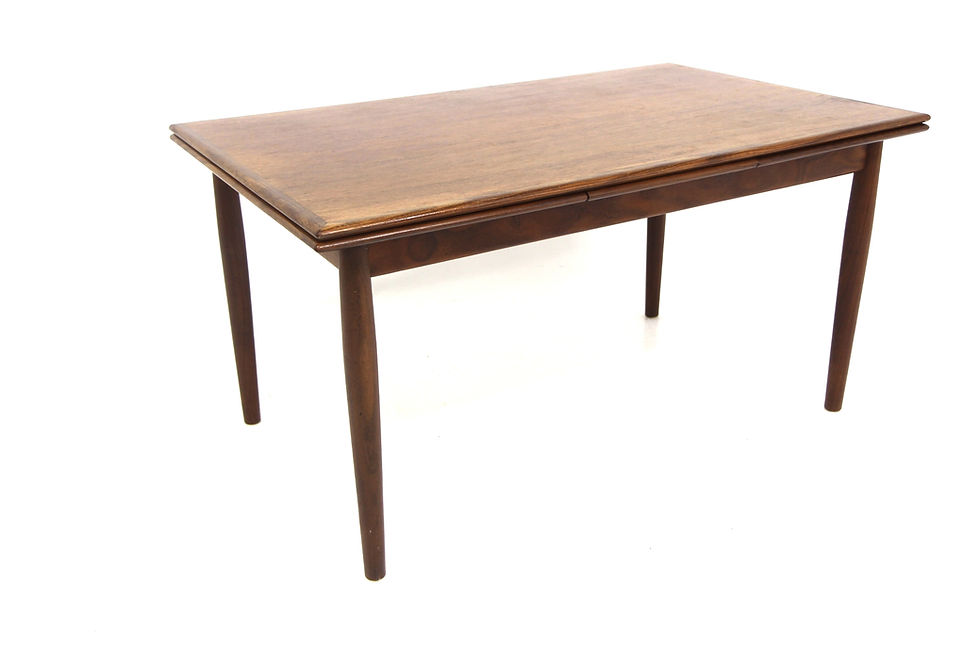 Table de salle à manger "portefeuille" en teck, Danemark, 1960