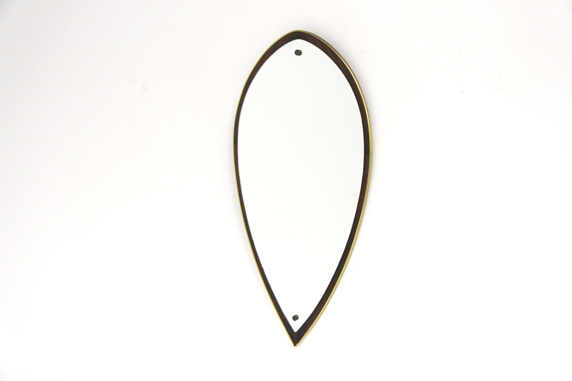 Miroir scandinave en palissandre, 84x42cm, Suède, 1950