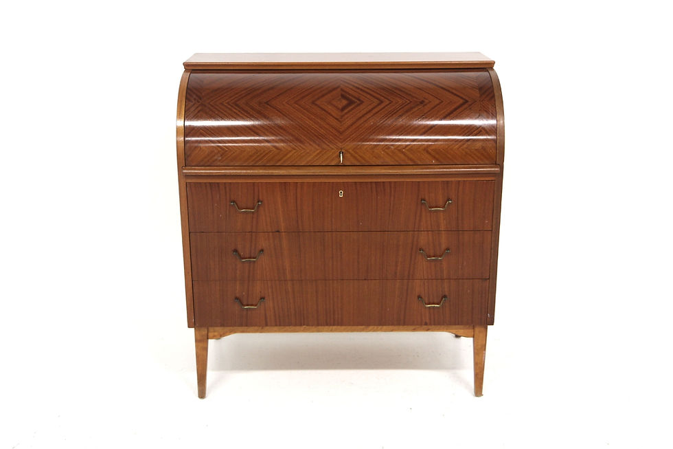 Miniature : Secrétaire scandinave en acajou, Bröderna Gustafssons, Suède, 1950