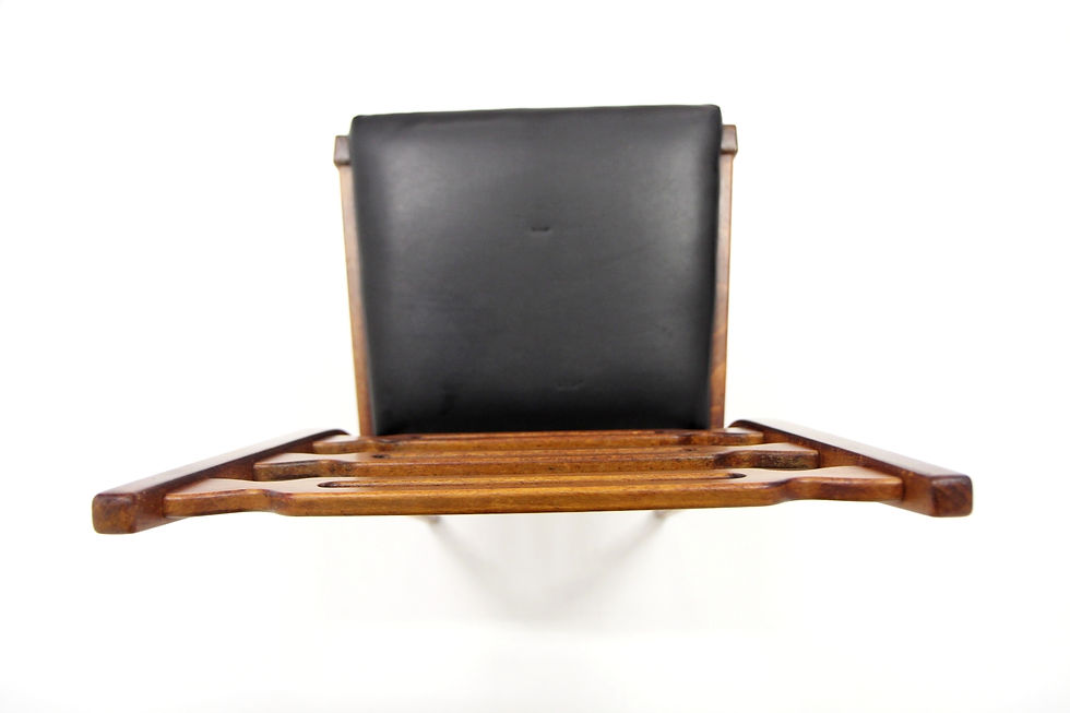 Miniature : 4 chaises scandinave en skaï et en hêtre, Suède, 1960