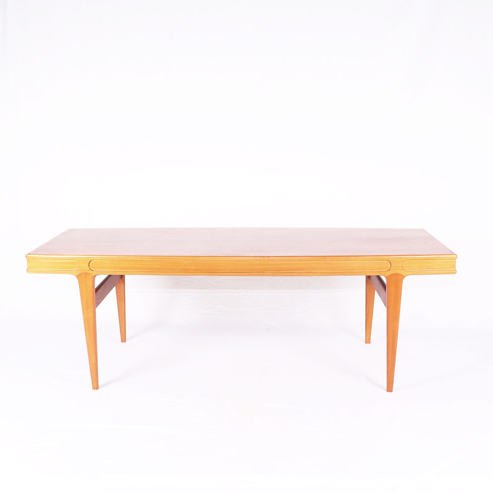Miniature : Table basse en teck blond, Johannes Andersen,1960
