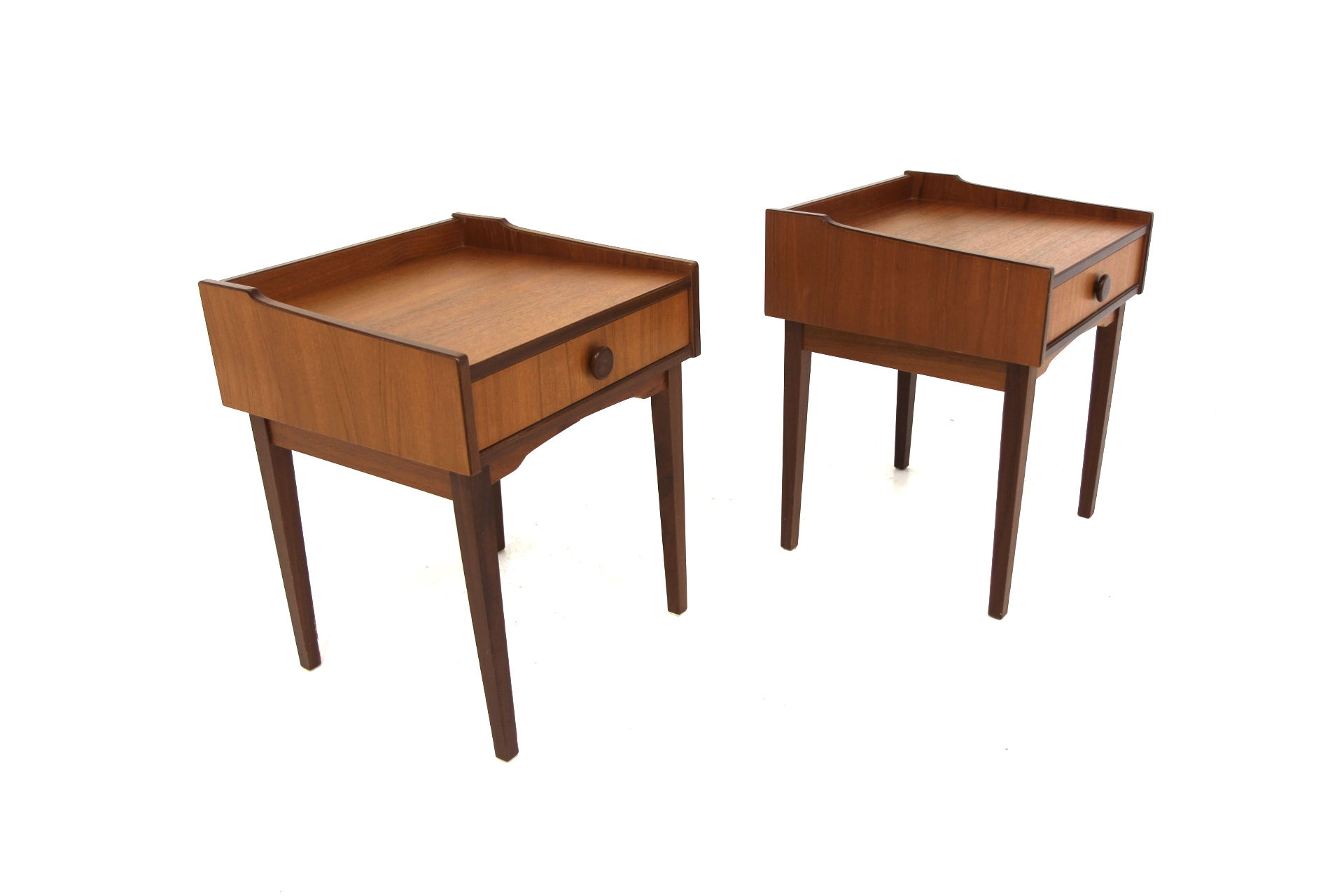 Set de 2 tables de chevets scandinave en teck, Suède, 1960
