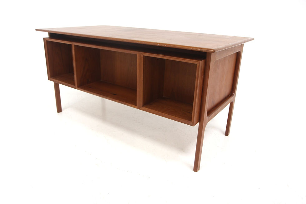 Miniature : Bureau scandinave en teck, Arne Vodder,Bour Möbelfabrik, Danemark, 1960