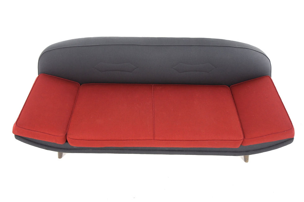 Miniature : Canapé scandinave en cuir, Folke Jansson, SM Wincrantz Möbelin, Suède, 1960